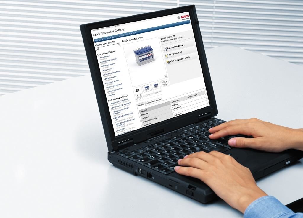 Онлайн-каталог для всех автомобильных запасных частей Bosch Bosch eCat-online 